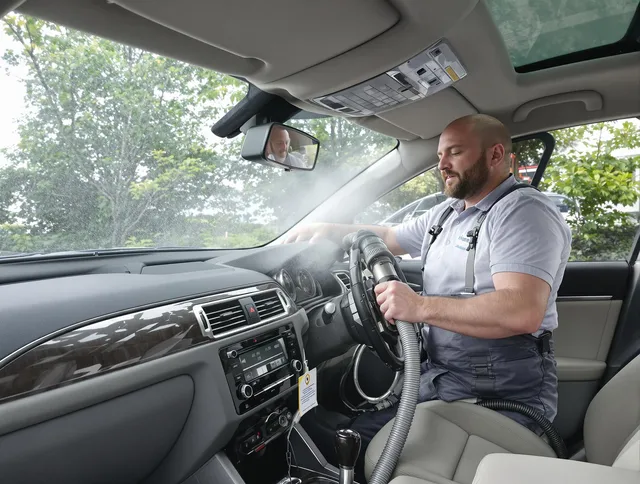 Scituate Air Duct Cleaning specialist performing professional car duct cleaning in Scituate