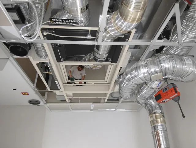 Scituate Air Duct Cleaning technician performing detailed central duct system cleaning in Scituate